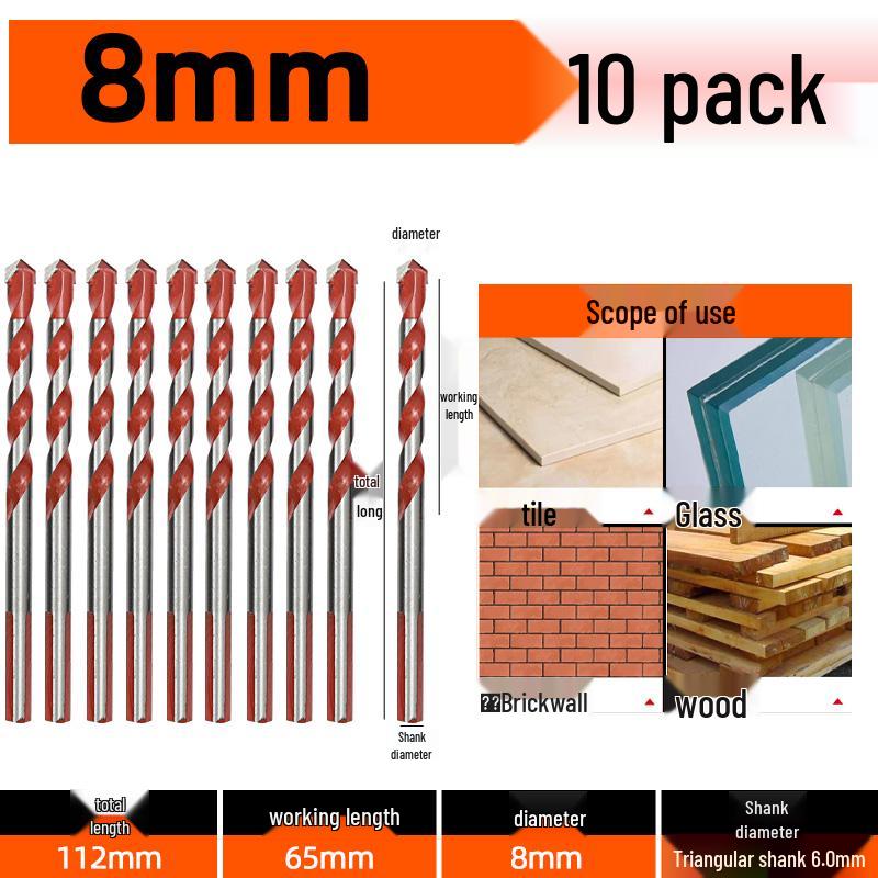 6 мм Сплавное треугольное сверло для бетона, стекла и цемента