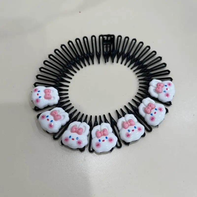 Детская красочная расческа в форме фруктового сердца, сломанная повязка на голову, заколки для волос, милый головной убор в виде кролика, аксессуары для волос принцессы для девочек, 1 шт.