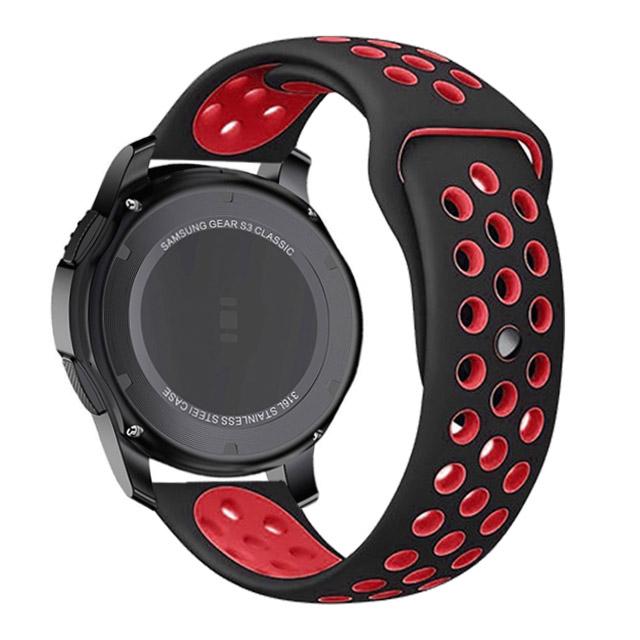 Силиконовый ремешок 20 мм/22 мм Для Samsung Galaxy Watch 4/3/Huawei Watch 3/GT Sports Дышащий браслет Для Amazfit GTR/Active 2