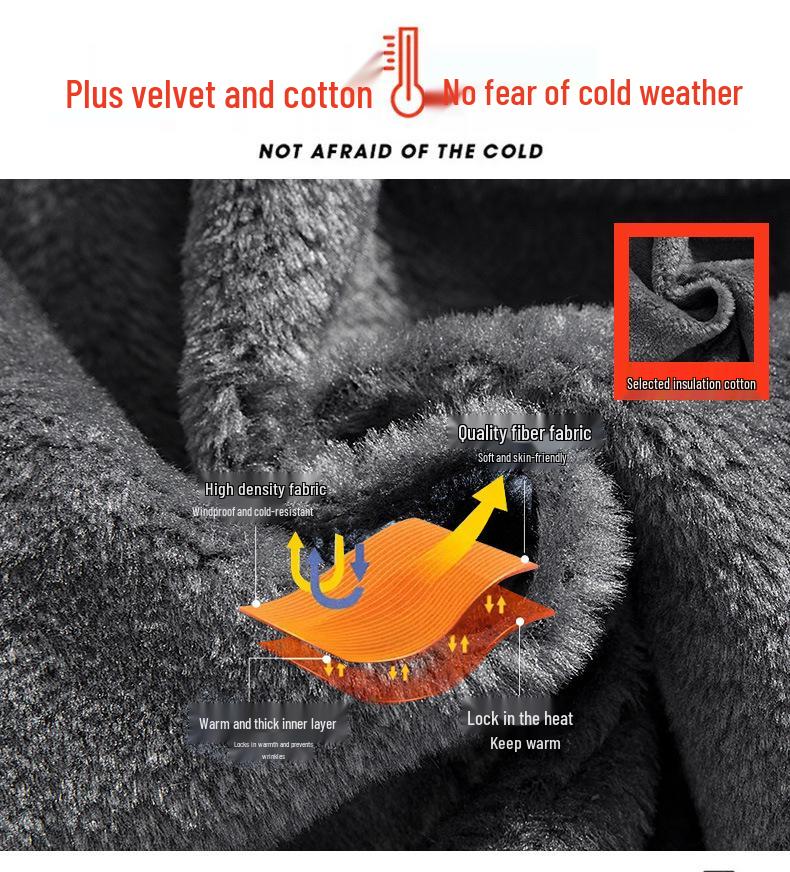 Мужская повседневная куртка с капюшоном на флисовой подкладке - Коллекция Осень/Зима 2025