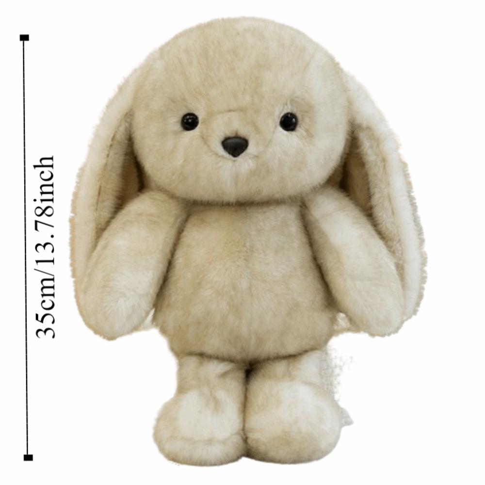 Fluffy Big Ear Rabbit Plush Toy Interactive Stuffed Animals Rabbit Toy Birthday Parties