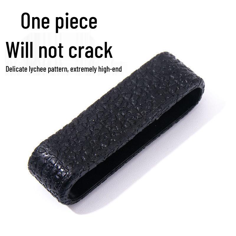 Men's Cowhide Leather Belt with Buckle Loop and Tail End Fixing Ring