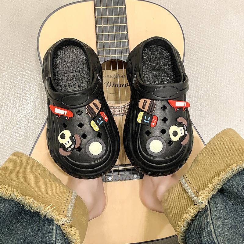 Мода 2025 Лето Осень Платформа Шлепанцы Женщина Мужчина Модные Клоги С Милыми DIY Шнурками Для Обуви С Собачками Пара Домашние Уличные Слайды Большой Размер