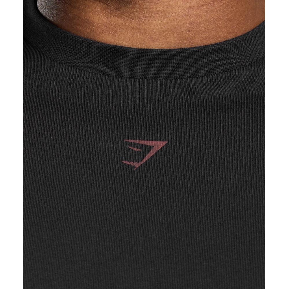 Gymshark Футболка Heavy Duty, черная A2b8k Bb2j