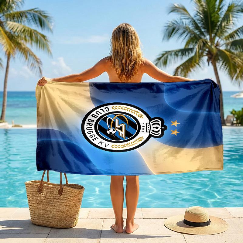 Club Brugge FC print Quick Dry Beach Towel Microfiber Absorbent Portable Travel Swimming Towel