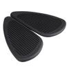 2Pcs Anti Slip Traction Pad Gas Fuel Tank Stickers Protector for Retro Motorcycle (Black)