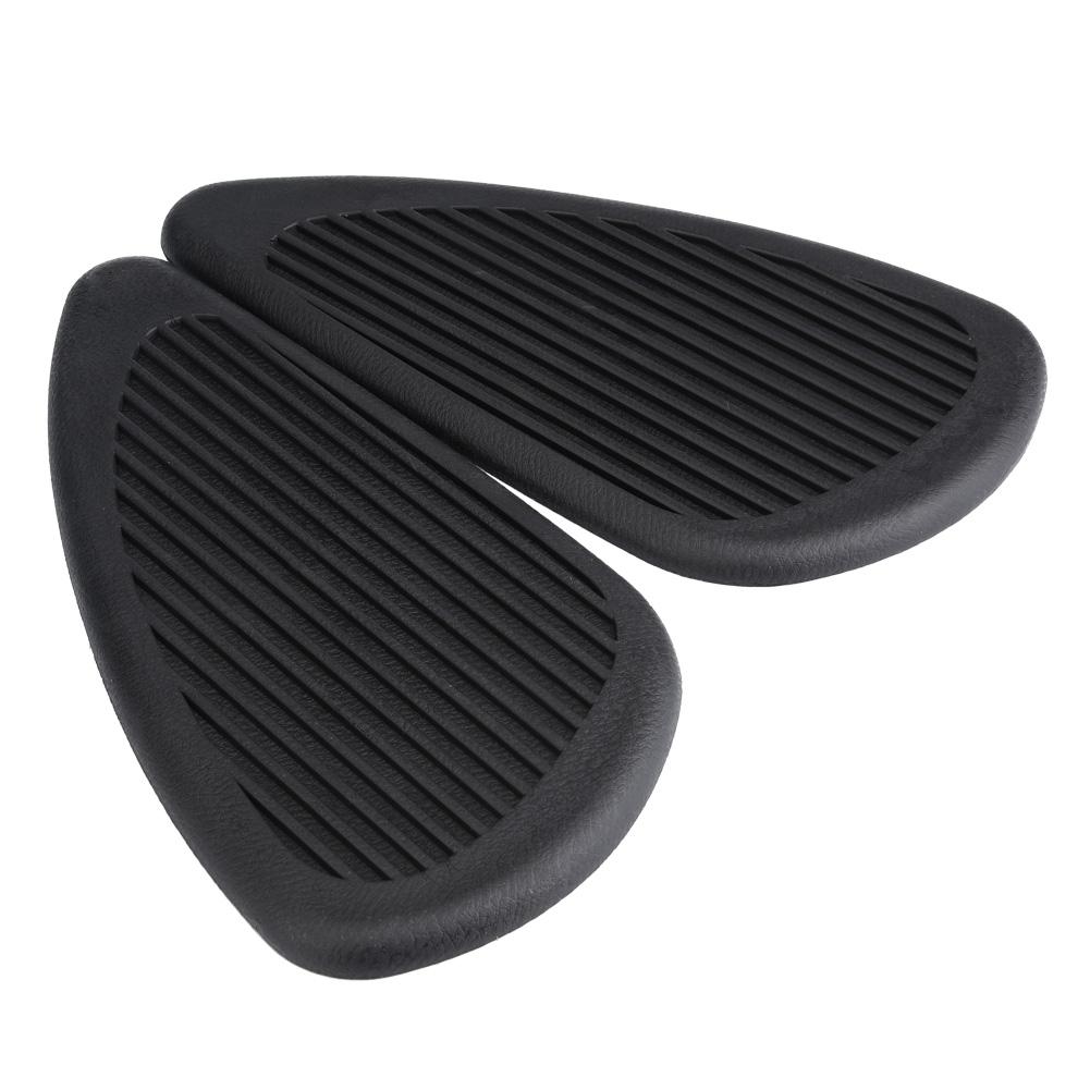 2Pcs Anti Slip Traction Pad Gas Fuel Tank Stickers Protector for Retro Motorcycle (Black)
