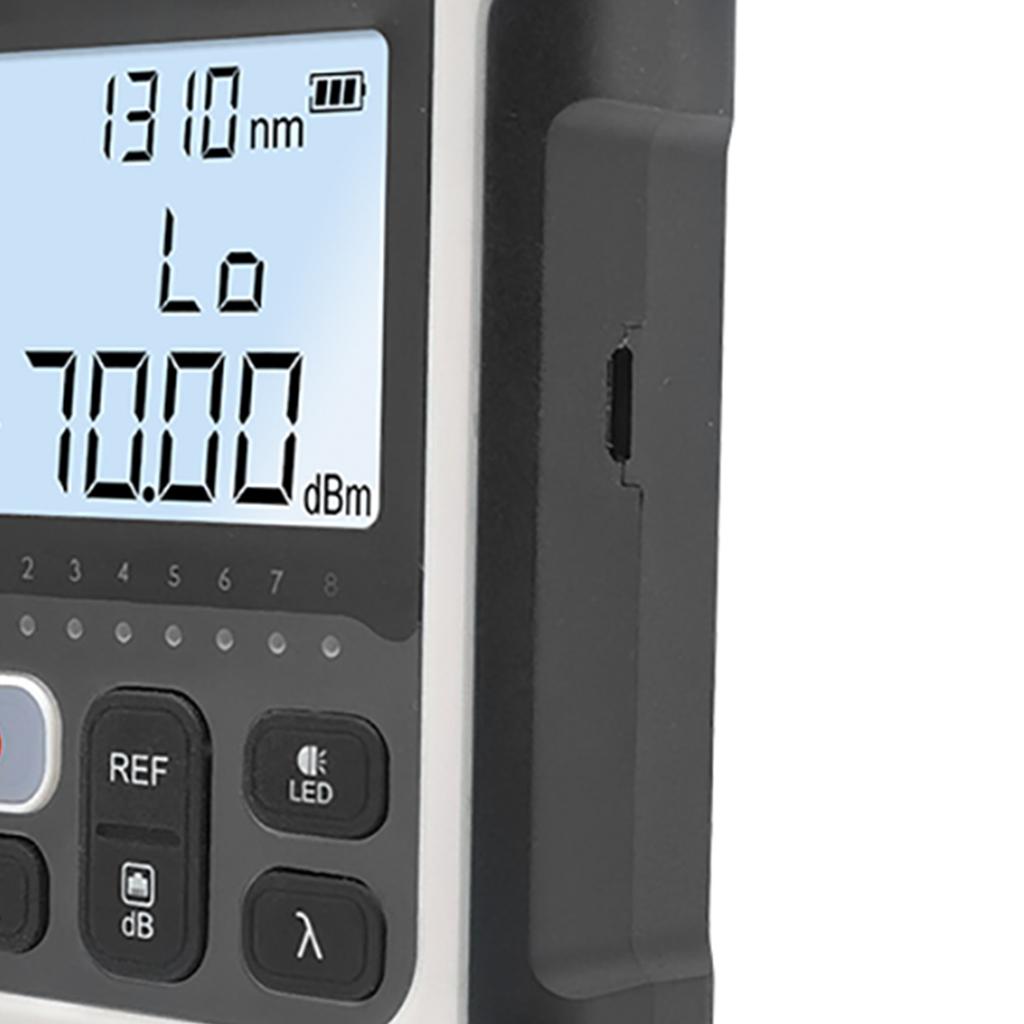 Handheld Optical Multimeter High Accuracy Rechargeable Optical Power Meter Fiber Optic Tester ‑50 To +26dBm TM570AL V15