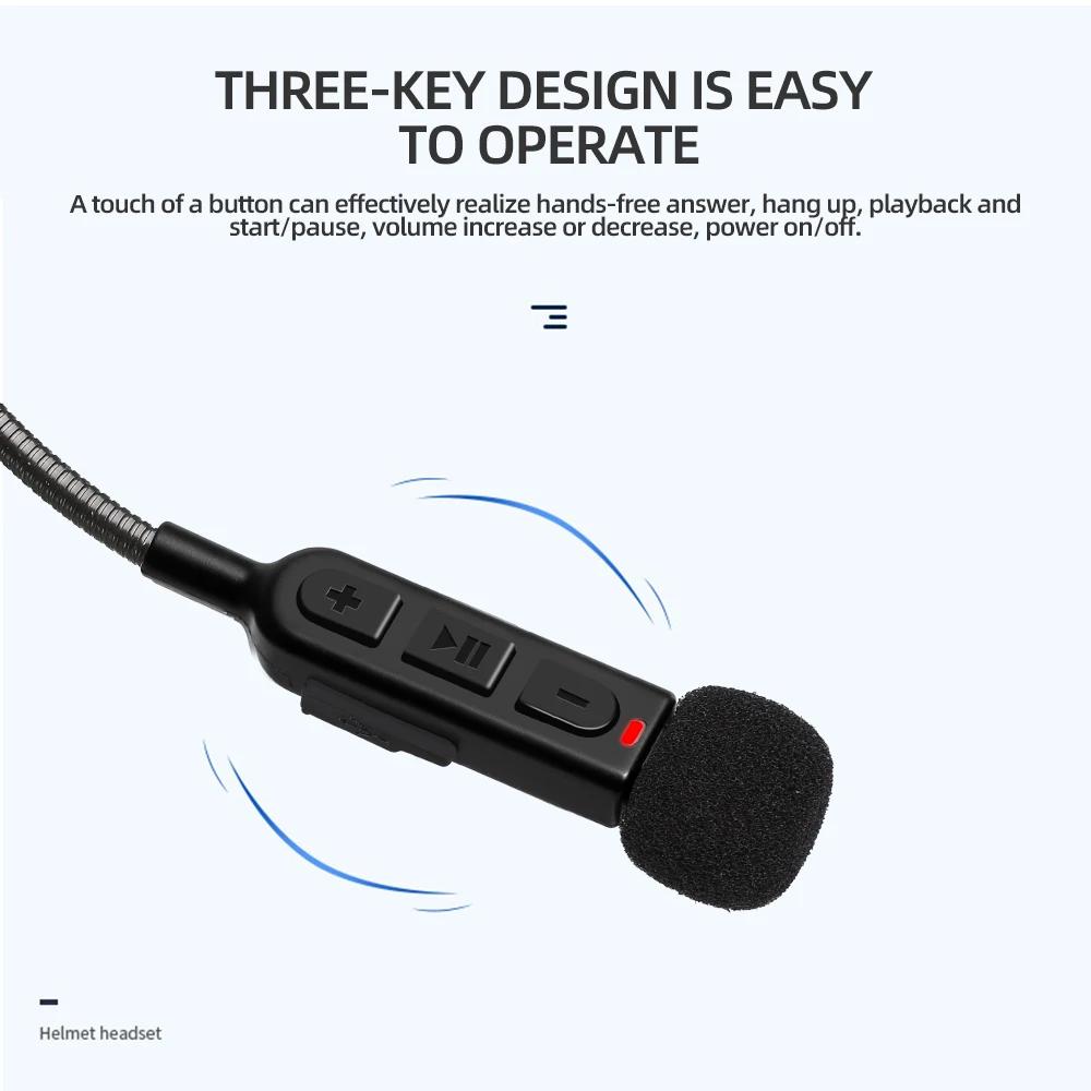 Bluetooth 5.3 гарнитура для шлема мотоцикла беспроводной комплект громкой связи стерео для езды на мотоцикле MP3 музыкальный плеер ультратонкие наушники