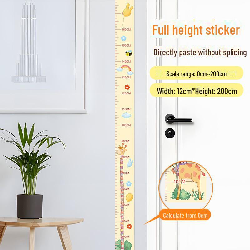 Детская комната 2 м самоклеящиеся наклейки для измерения роста - мультяшный дизайн для измерения роста ребенка и украшения стен