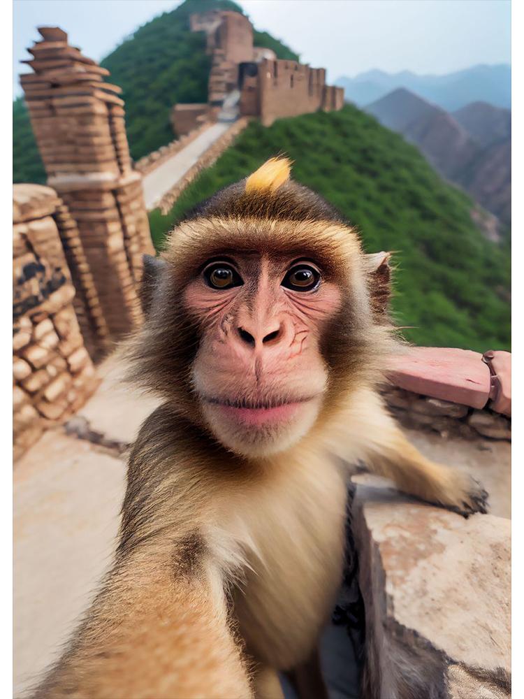 Забавная обезьяна селфи счастливый шимпанзе плакат с принтом холст картина животное настенное искусство для гостиной домашний декор Cuadros