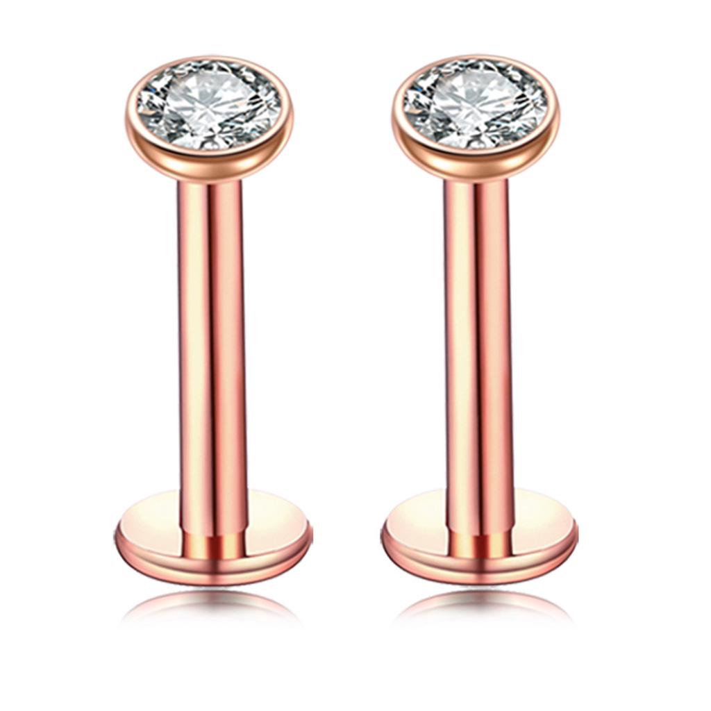 16G Steel Lip Bar Labret Rings Tragus Stud Piercing Jewelry Silver