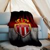 1PC Monaco Football club Printed Soft Flannel Blanket Throw for Adult Bedroom Living Room Sofa Camping Travel Fan gifts Christmas Gifts