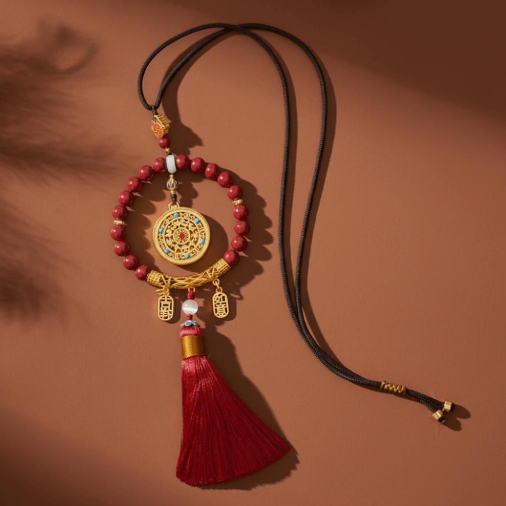 Five-Fortune Round Automobile Hanging Ornament Lucky Charm Jewelry Car Interior