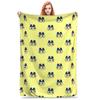 Soft Warm Flannel Throw Blanket with Japanese Tamagotchi Design for Bed Sofa Chair Picnic Fun Bedspread for Kids Boys and Girls