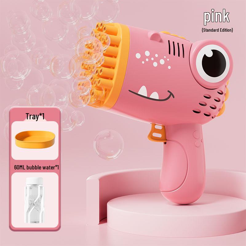 40-Hole Little Dinosaur Handheld Bubble Blower - Automatic Outdoor Toy for Kids