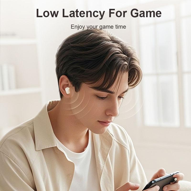 Беспроводные наушники Bluetooth 5.4 Мини-вкладыши Гарнитура Hi-Fi Стерео Передача с низкой задержкой С HD микрофоном с шумоподавлением