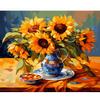 Paint By Numbers Original Gifts Pictures By Numbers Sun Flower Coloring By Numbers For Adults Home Decors