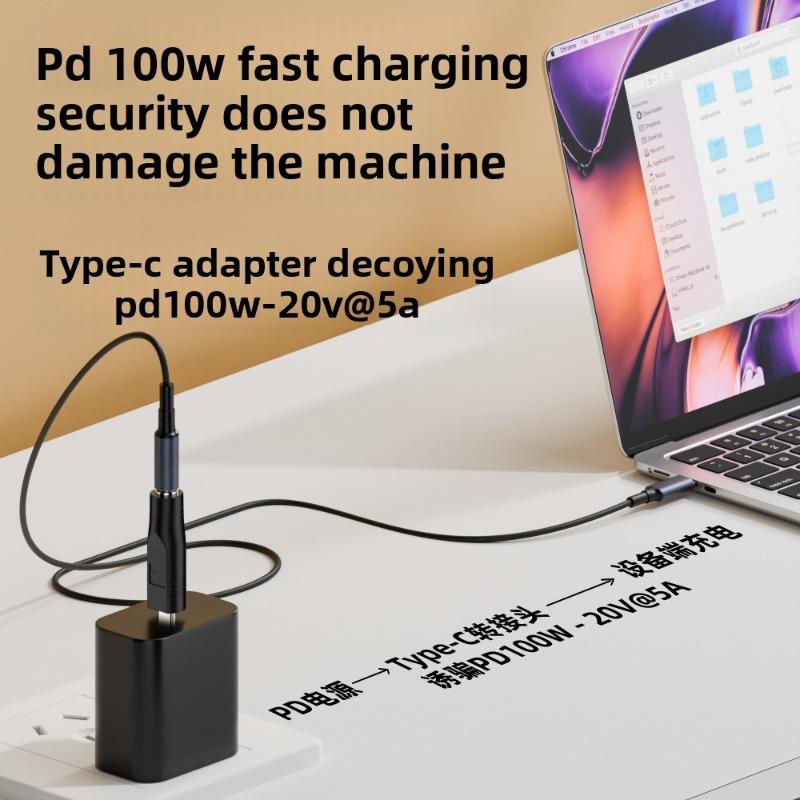 1 шт. USB C Папа на DC Мама Кабель Питания PD100 Вт Type-C Адаптер Питания Конвертер Штекер для Starlink Mini DC5.5X2.1 Кабель Зарядки