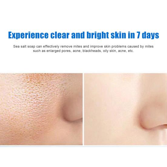 100g Handmade Soap Natural Smooth Gentle Square Sea Salt Soap for Bathroom