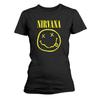 26 Женская Официальная Футболка с Логотипом Nirvana Smile Женская- Унисекс Футболка