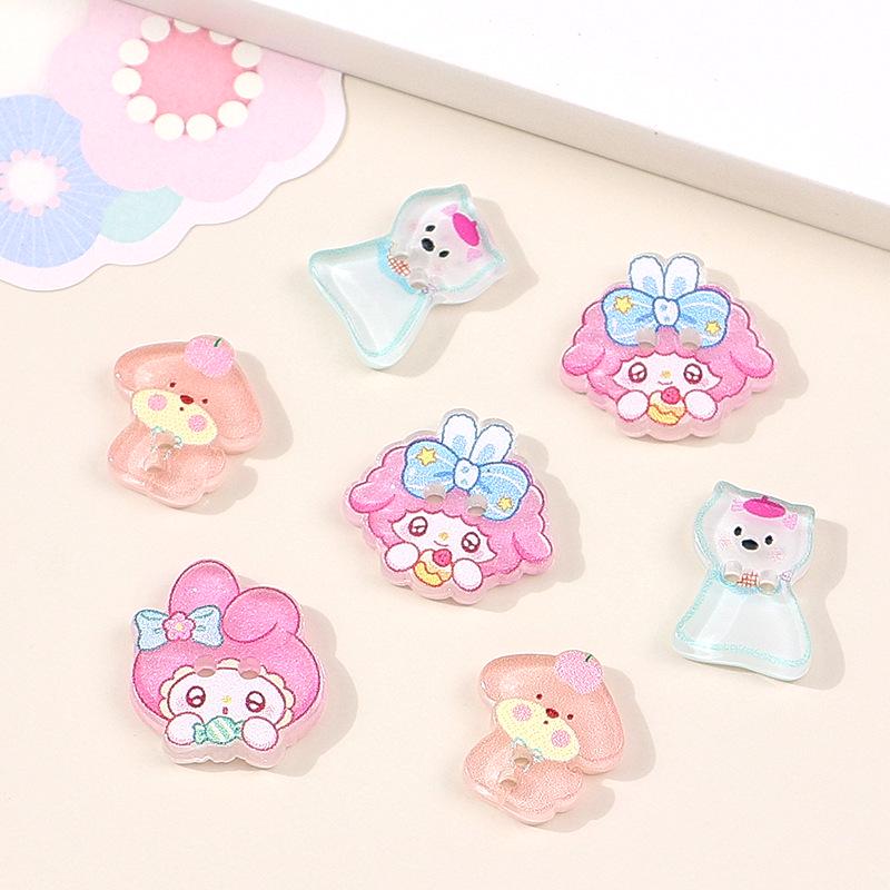Мультяшные пуговицы Sanrio для детского шитья своими руками, аксессуары для одежды и резинки для волос