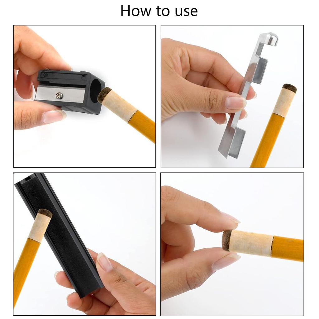 18Pcs Pool Cue Tips Stainless Cue Tip Clamp Cue Tip Shaper Chalk Cubes Pool Cue Repair Kits for Billiard Table Cue Tips