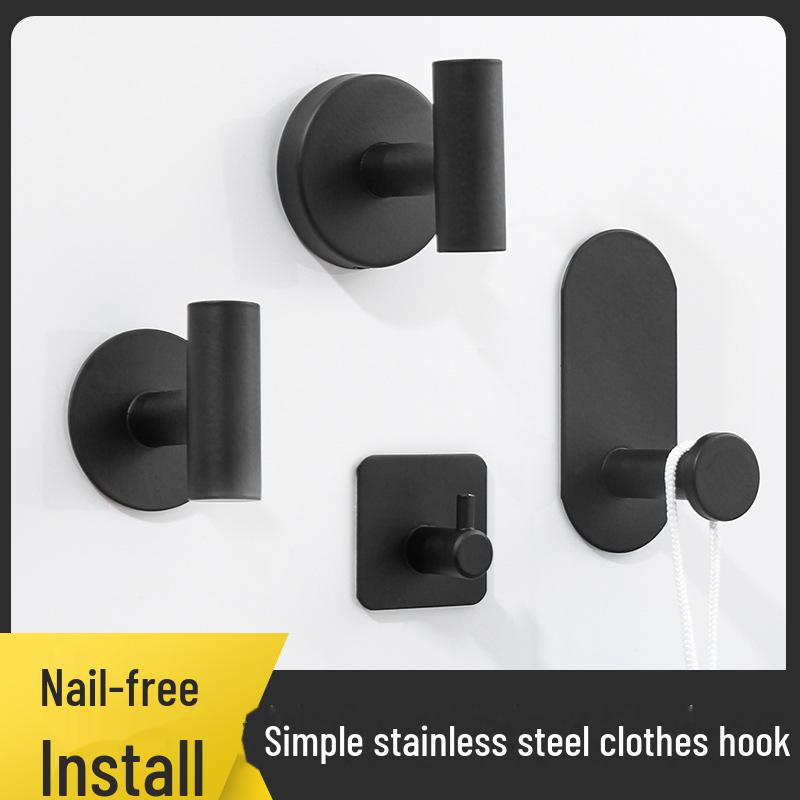 Крючок-присоска из нержавеющей стали с прочным клеем — идеально подходит для одежды, пальто и многого другого