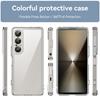 For Sony Xperia 1 VII Clear Phone Case WANLONFENG MF2 Series TPU Acrylic Cover with 2Pcs Tempered Glass
