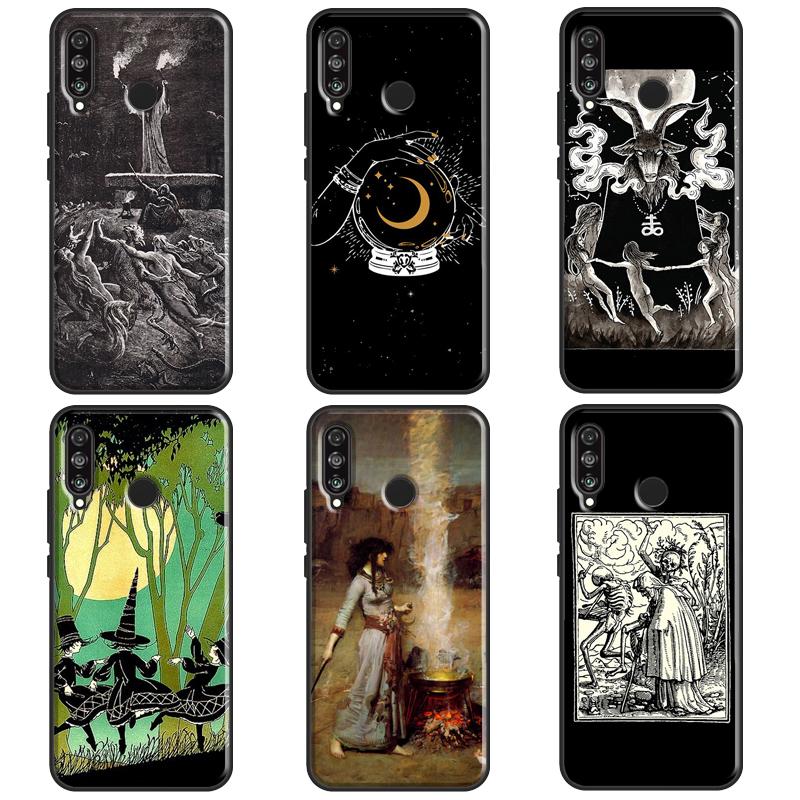 Круглый танец ведьм Для Huawei Nova Y61 Y70 Y90 Y60 Y72 Y91 12s 12i 11i 7i 8i 9 10 SE P60 Pro P30 P40 Lite Чехол