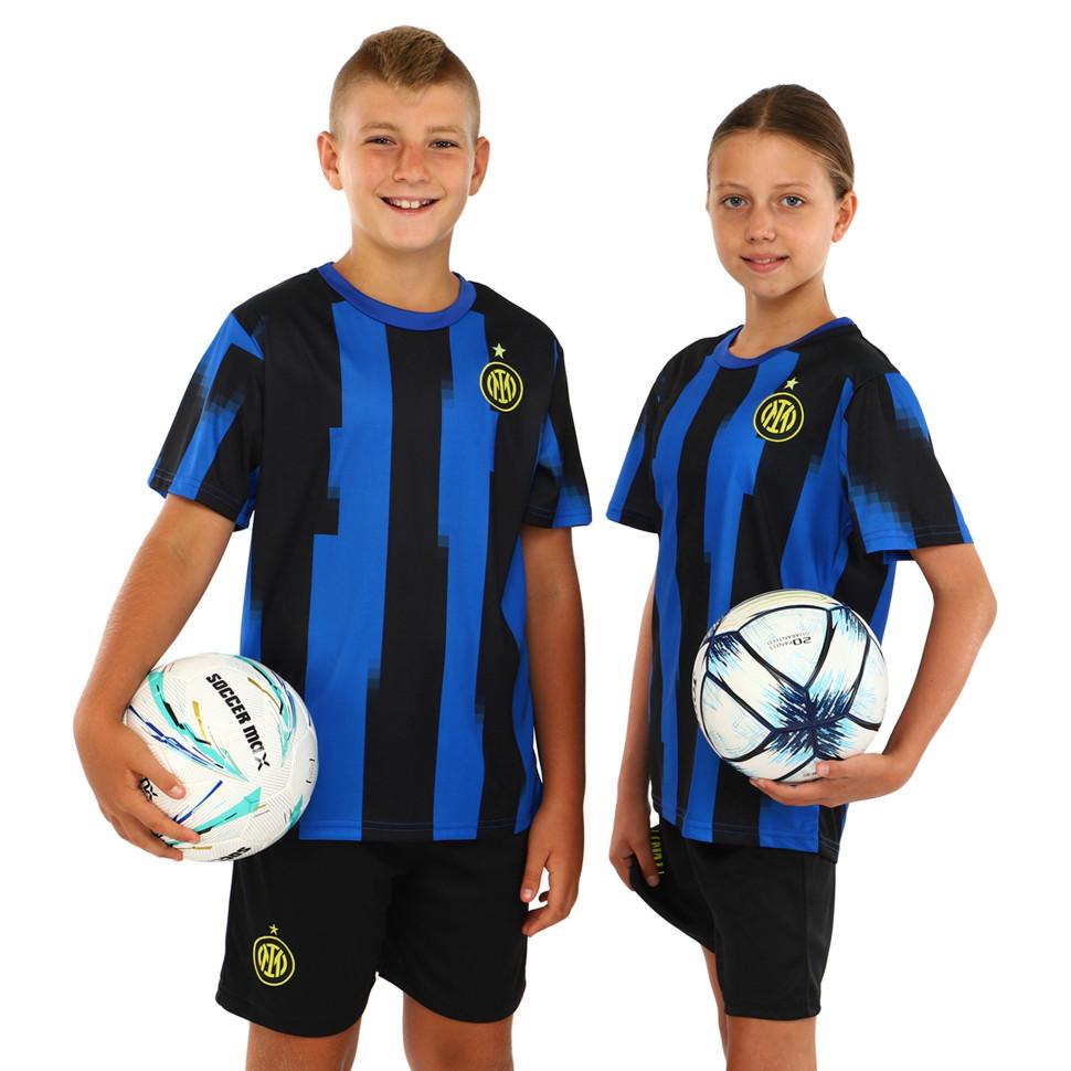 Kid's soccer football uniform jersey and shorts Inter Milan CO-7194
