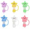 Reusable Drinking Dust Cap Silicone Straw Tips Cover Creative Silicone Straw Plug  Water Glass