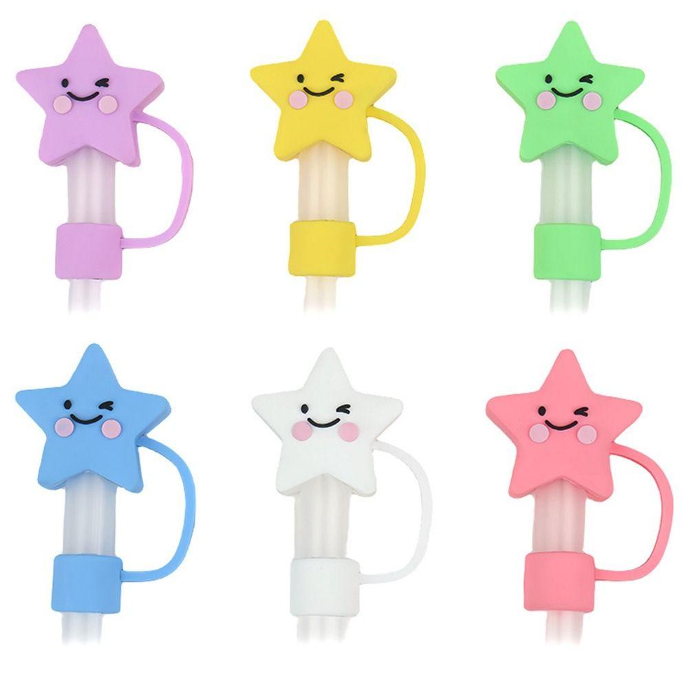 Reusable Drinking Dust Cap Silicone Straw Tips Cover Creative Silicone Straw Plug Water Glass
