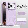 Силиконовый чехол с эффектом ряби на воде для Magsafe, беспроводной зарядки, магнитный чехол для телефона для iPhone Air 17 16 15 14 Pro Max, мягкая противоударная крышка