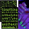 1Pc Rose Butterfly Star Flame Glowing In Dark Nail Art Sticker Luminous Effect Nail Decal Nail Decor