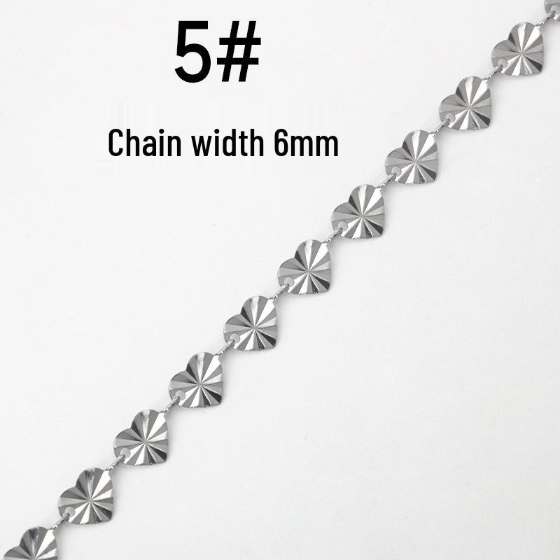 Ожерелье и браслет из нержавеющей стали с цепочкой «сердечко-твист», аксессуары для DIY