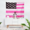 Aertemisi Розовая лента Lil Uzi Vert Гобелен Настенное искусство для спальни Гостиной Декор Общежития Вечеринки Фон для дома