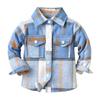 Kids Toddler Flannel Shirt Jacket Plaid Long Sleeve Lapel Button Down Shacket Baby Boys Girls Fall Shirt Coat Outwear