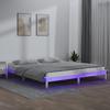 Vidaxl Rama Łóżka Z Led, Biała, 160X200 Cm, Lite Drewno