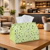 1pc Tissue Box Holder with Minimalist Cute Animal Design-Small Cat Pattern Green Pastel,Durable Polyester,Ideal for Kitchen,Living Room,Bedroom,Bathro