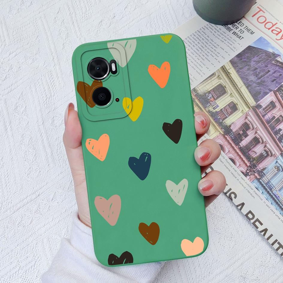 Для OPPO A76 A73 A93 A72 A91 A94 A74 A96 A78 Чехол для телефона Чехол Love Heart Сумка для телефона Противоударный защитный матовый жидкий мягкий силикон для бампера OPPO