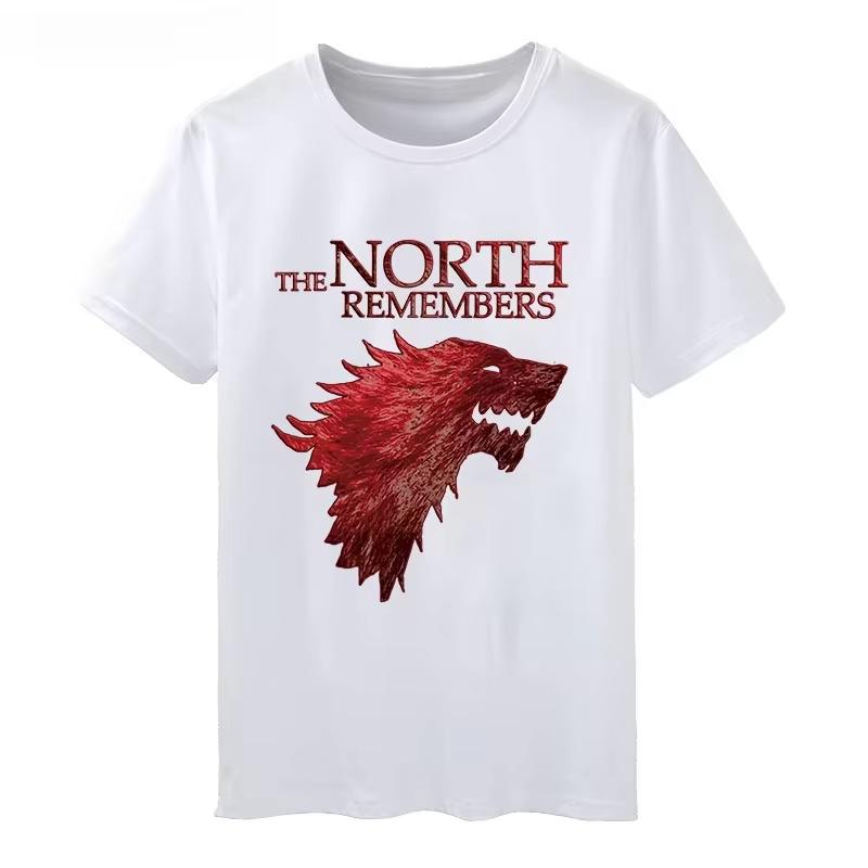 2026 Vintage Movie and TV Show Tribute A Song of Ice and Fire Print TShirt Streetwear Trendy Apparel