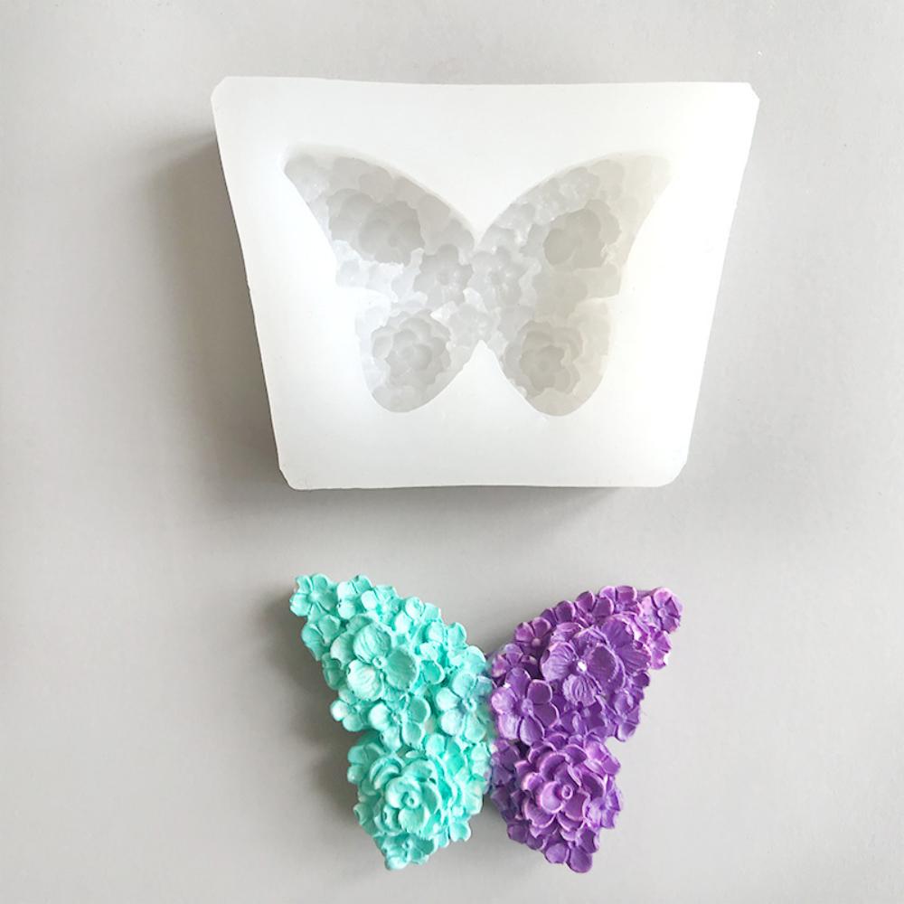 3D бабочка силиконовая форма для свечи рельеф цветок смола инструмент для изготовления украшения автомобиля животные ручная работа ароматизированная свеча свадебные подарки