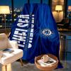 Плед Chelsea F.C. - Мягкий и Удобный, для Спальни, Путешествий, Дивана, Домашнего Декора - Подарок на День Рождения, Рождество для Друга