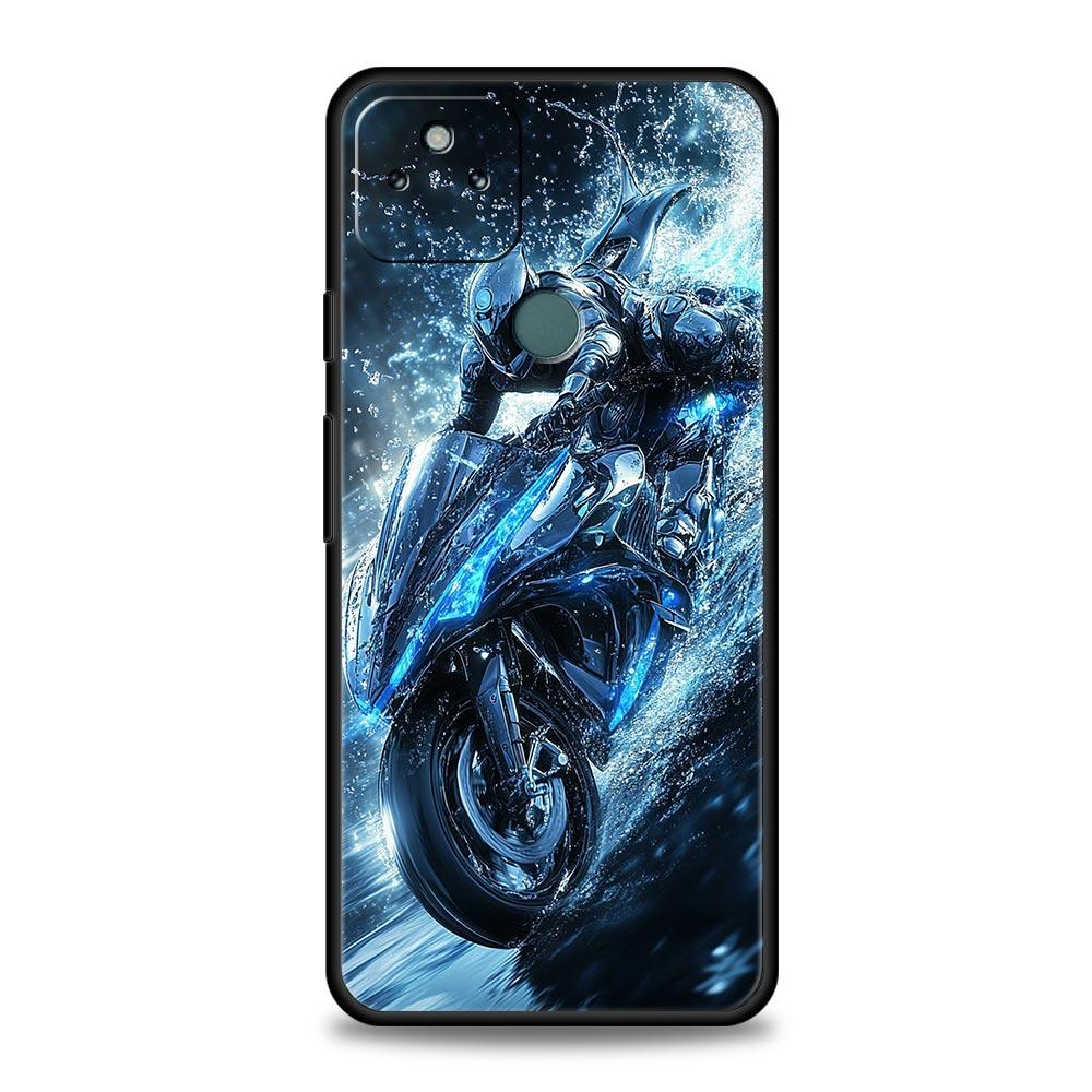 Motorcycle Phone Case Cover for Google Pixel 10 9 8 7 6 9A 8A 7A 6A Pro Shockproof Soft TPU 9 Pro XL Shell Capas Funda Coque Bag