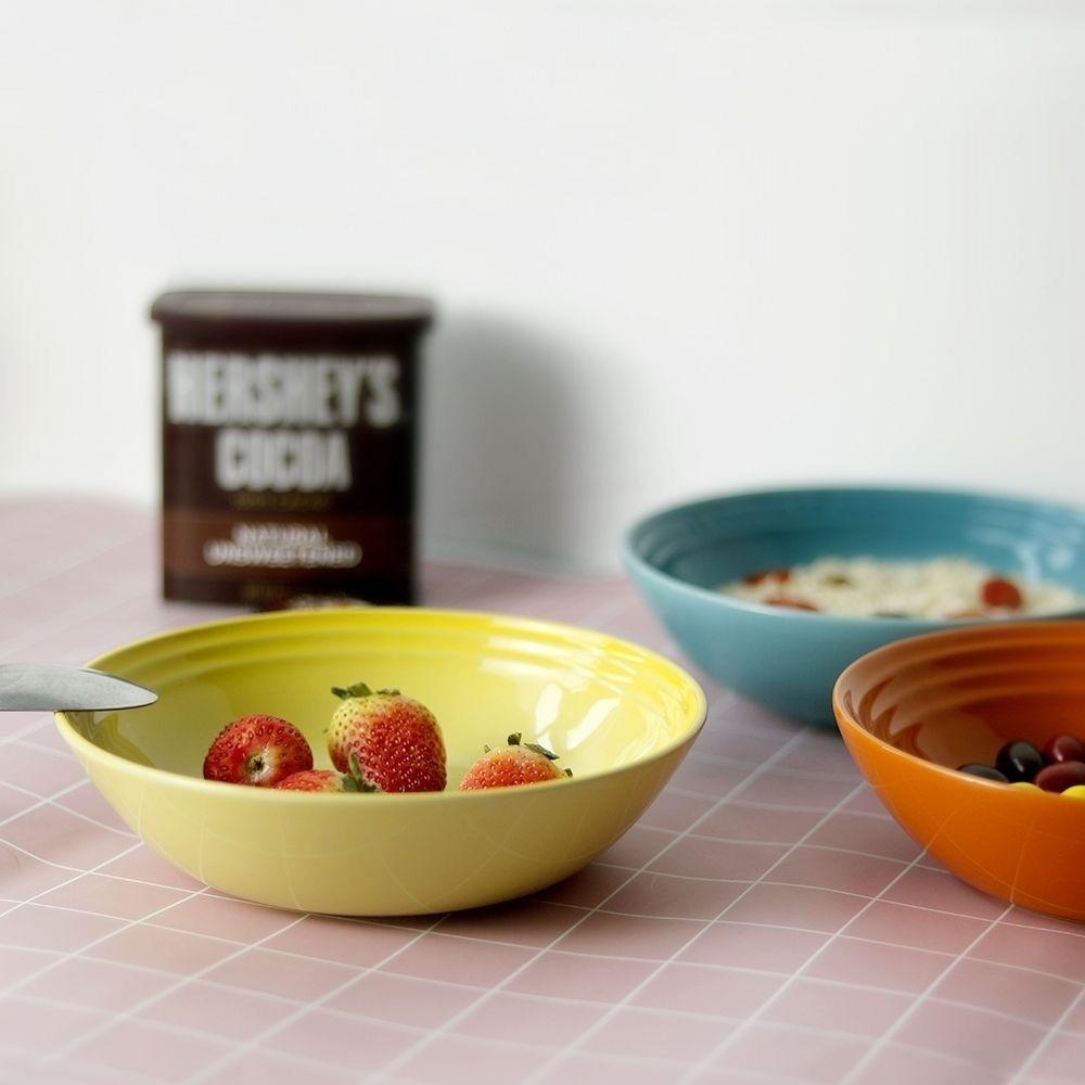 Le Creuset Cool Color Круглая миска Oaeal Миска для хлопьев Миска для завтрака Миска для фруктового салата Dert Миска для домашнего использования Миска для супа и лапши