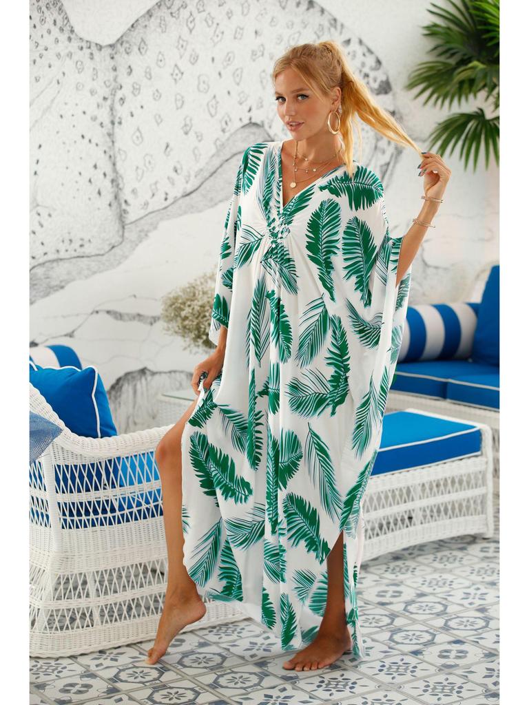 Европейский и американский стиль, свободное пляжное платье: Большой размер накидка для защиты от солнца и пляжного отдыха