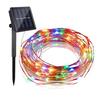 Медные водонепроницаемые патио, сад, рождественские рождественские огни, провода, огни солнечной энергии, 8 режимов