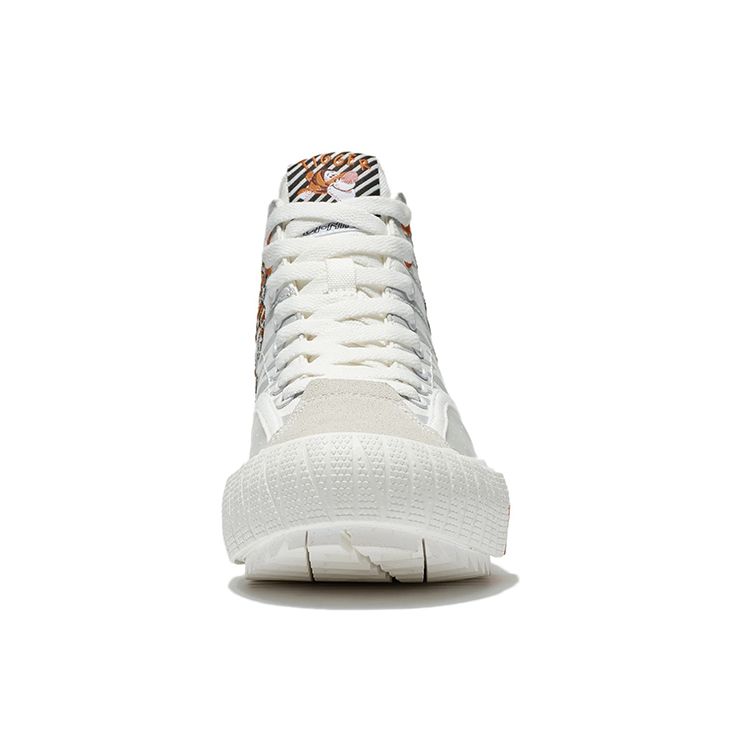 Disney X Li Ning Tigger Collaboration Повседневные высокие кроссовки Женские кроссовки Белые AGCS334-1