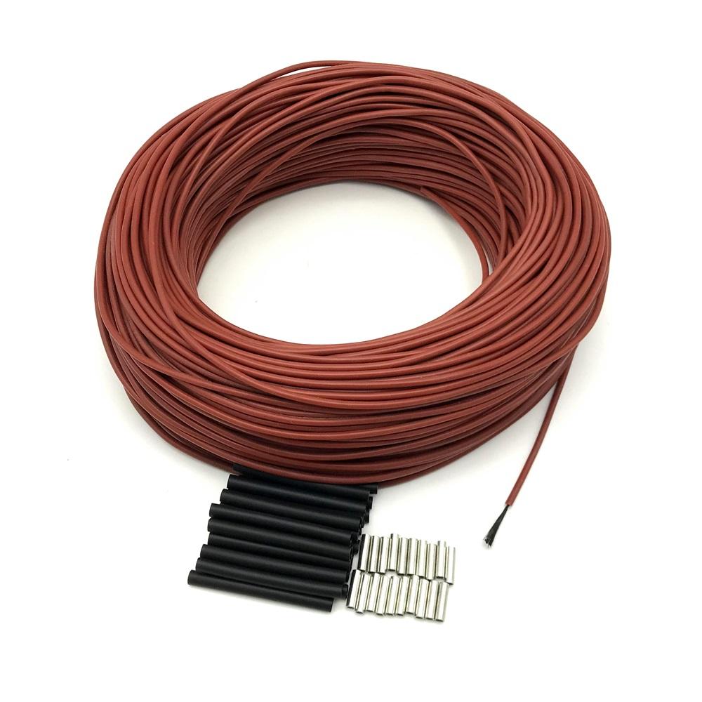 MINCO HEAT 5~100M Infrared Carbon Fiber Heating Cable 12K 33ohm Coil 3mm±0.2 Wires for Floor Heating System